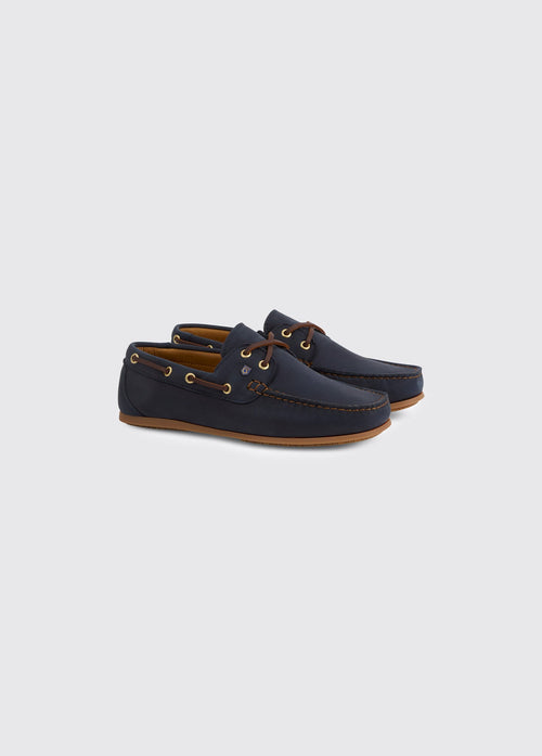 Neptune Ladies Soft Leather Deck Shoe - Navy