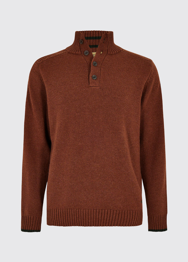 Parkplace Men's Button Neck Sweater - Russett - Sample