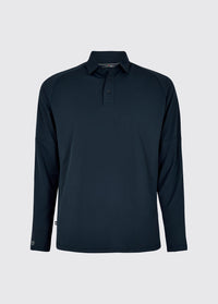 Piraeus Men's Long Sleeve Technical Polo - Navy