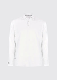 Piraeus Men's Long Sleeve Technical Polo - White