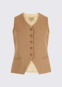 Robinswood Ladies' tweed waistcoat - Camel Twill