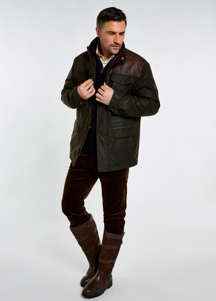 Ryehill Men’s Waxed Cotton Field Jacket - Verdigris