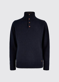 Shields Men’s button neck sweater - Navy