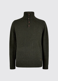 Shields Men’s button neck sweater - Olive