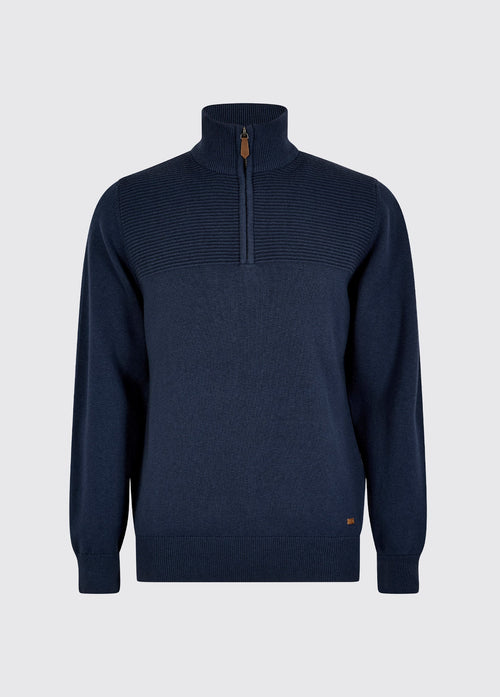 Spillane Men's Zip Neck Knit - Navy