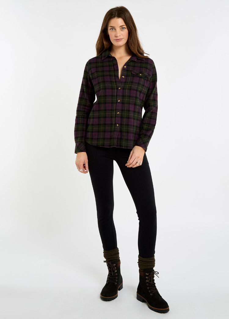 Wildprivet Women’s Flannel Shirt - Damson