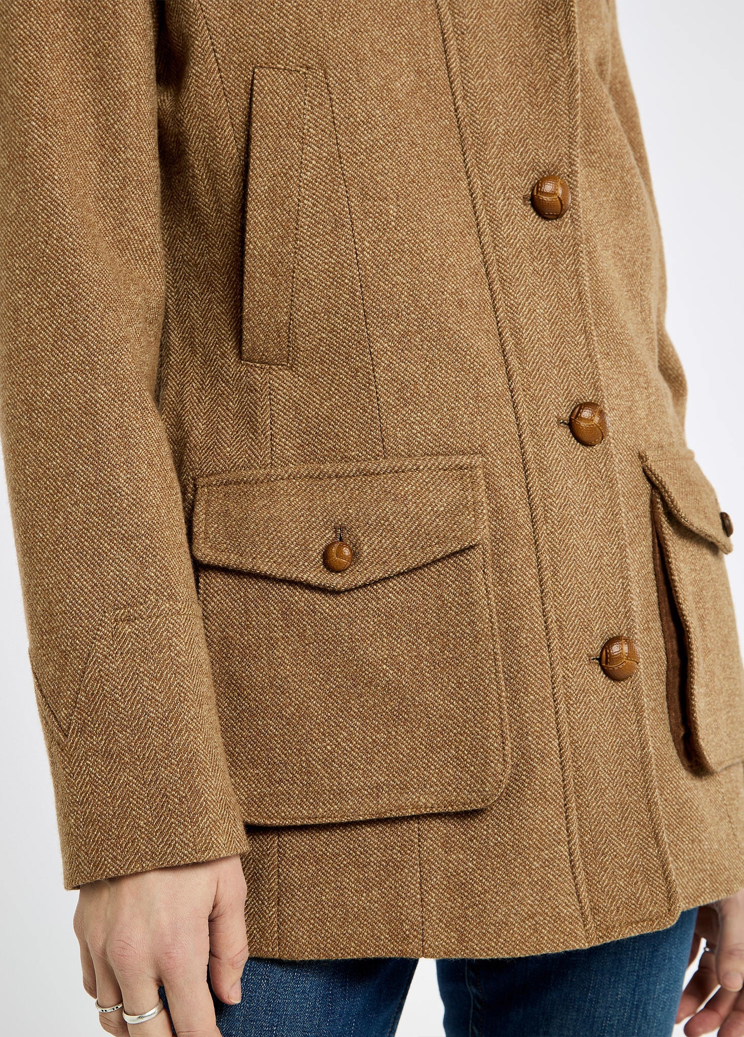 Willow Ladies' tweed utility jacket - Camel Twill